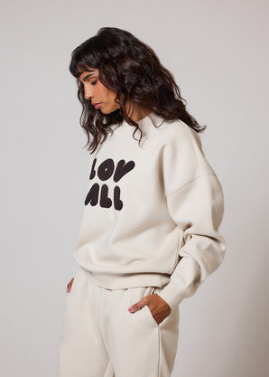 ALL SZN Übergröße Bio-Sweatshirt Curvy Style 1 - Ecru