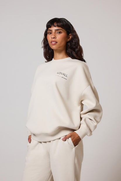 ALL SZN Übergröße Bio-Sweatshirt Curvy Style 3 - Ecru