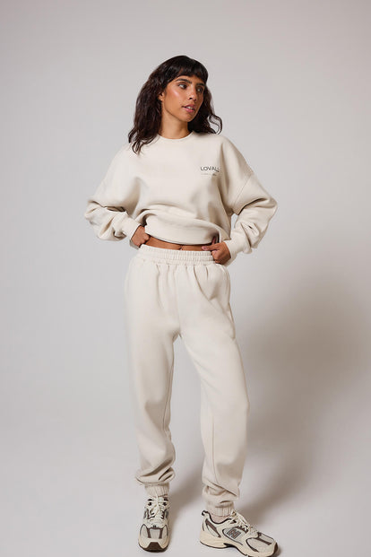 ALL SZN Bio-Jogger mit Bündchen Curvy - Ecru