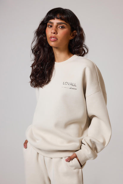 ALL SZN Übergröße Bio-Sweatshirt Style 3 - Ecru