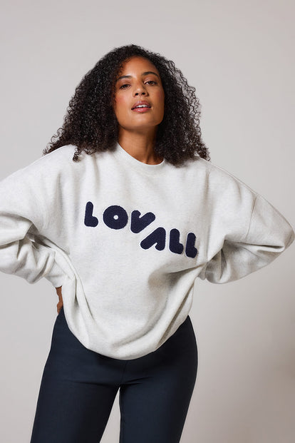 ALL SZN Übergröße Bio-Sweatshirt Style 2 - Light Grey Marl