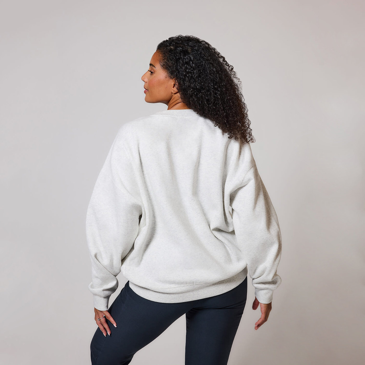 ALL SZN Übergröße Bio-Sweatshirt Curvy Style 2 - Light Grey Marl