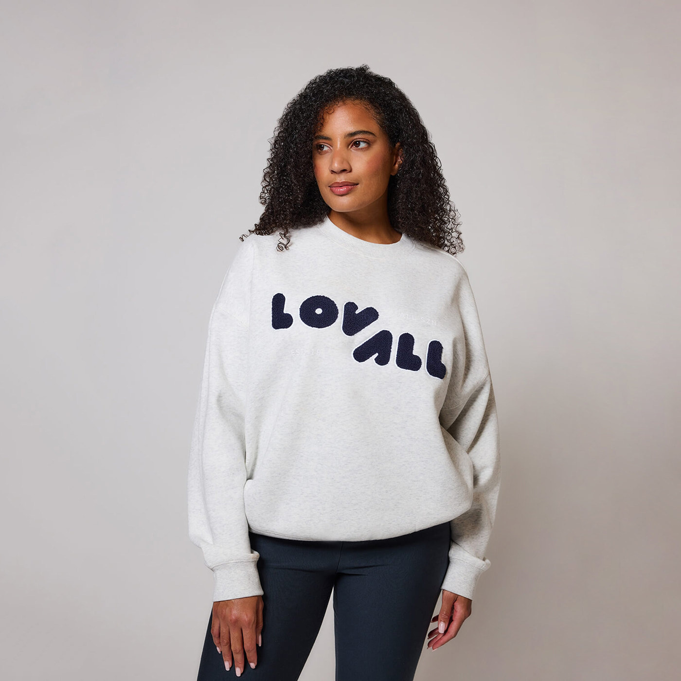 ALL SZN Übergröße Bio-Sweatshirt Curvy Style 2 - Light Grey Marl