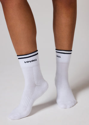 Gerippte Sport Socke - Navy Blau