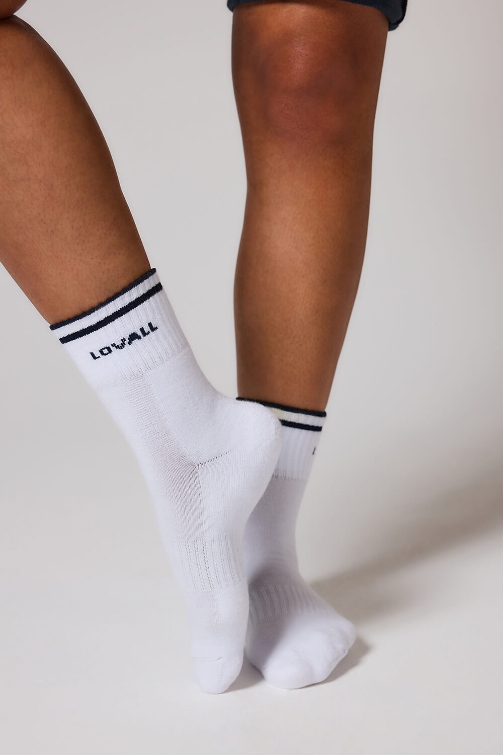 Gerippte Sport Socke - Navy Blau