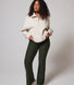 ALL SZN Übergröße 1/4 Zip Bio-Sweatshirt Curvy - Ecru