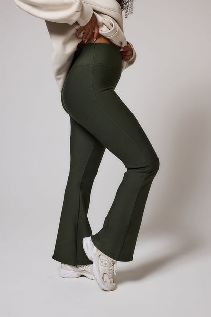 Schlaghose Leggings Winter Curvy - Deep Olive