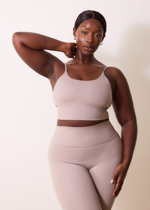 24/7 Revitalise 7/8 High Waisted Leggings Curvy - Clay