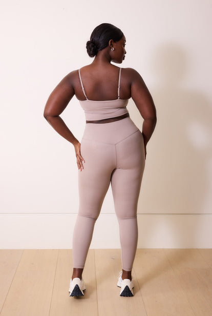 24/7 Revitalise 7/8 High Waisted Leggings Curvy - Clay