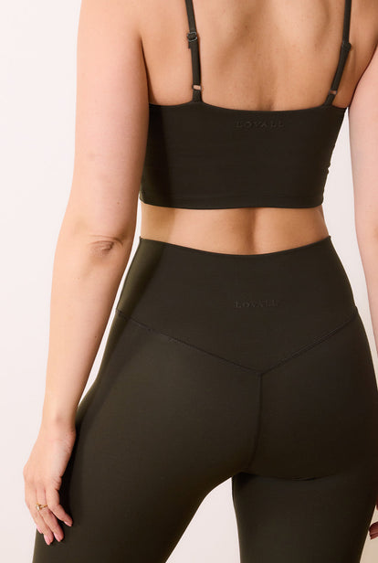 24/7 Revitalise 7/8 High Waisted Leggings Curvy - Deep Olive