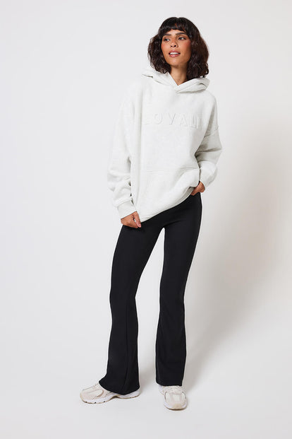 Schwergewicht Übergrößes Hoodie Curvy - Light Grey Marl