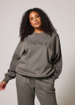 ALL SZN Übergröße Bio-Sweatshirt Style 4 - Schiefergrün