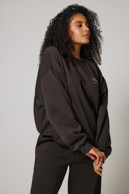 ALL SZN Übergröße Bio-Sweatshirt Curvy Style 3 - Black Coffee