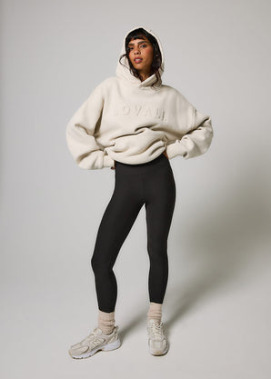 Schwergewicht Übergrößes Hoodie Curvy - Ecru