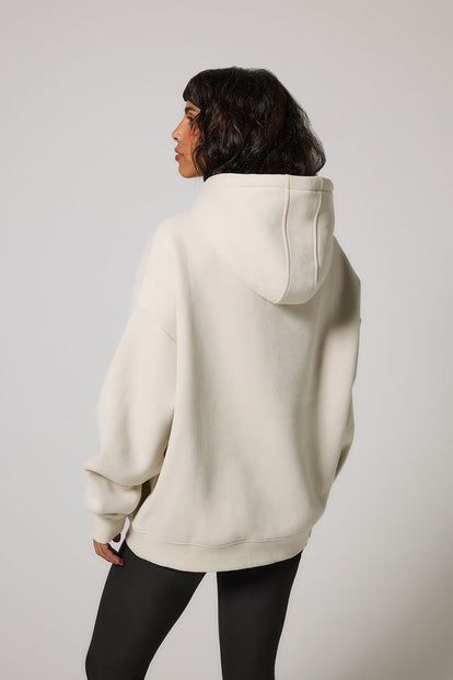 Schwergewicht Übergrößes Hoodie Curvy - Ecru