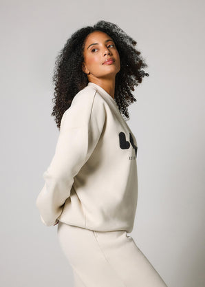 ALL SZN Übergröße Bio-Sweatshirt Style 2 - Ecru