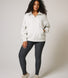 ALL SZN Übergröße 1/4 Zip Bio-Sweatshirt Curvy - Light Grey Marl
