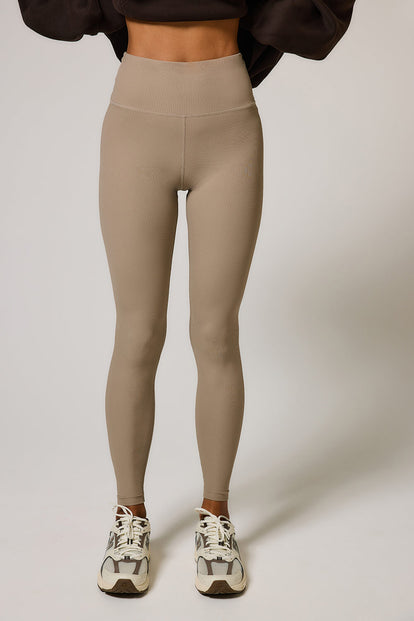 Gerippte Leggings Curvy - Stone