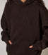 Schwergewicht Übergrößes Hoodie Curvy - Espresso Brown
