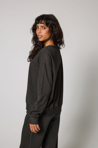 Luxus Lounge Sweatshirt - Black Coffee