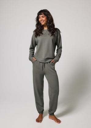 Luxus Lounge Sweatshirt - Slate Green