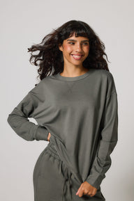 Luxus Lounge Sweatshirt - Slate Green