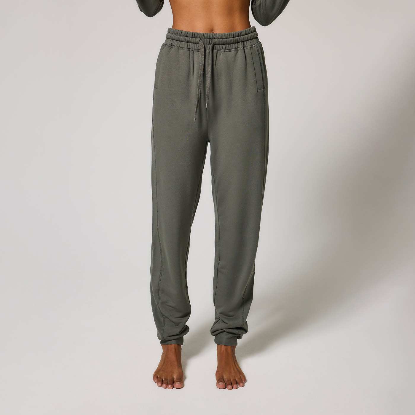 Luxus Lounge Jogginghose Curvy - Slate Green