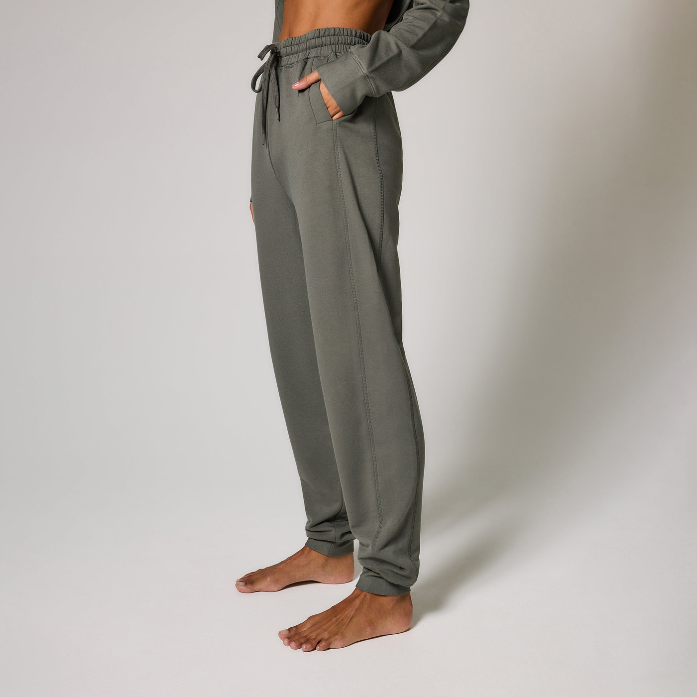 Luxus Lounge Jogginghose Curvy - Slate Green