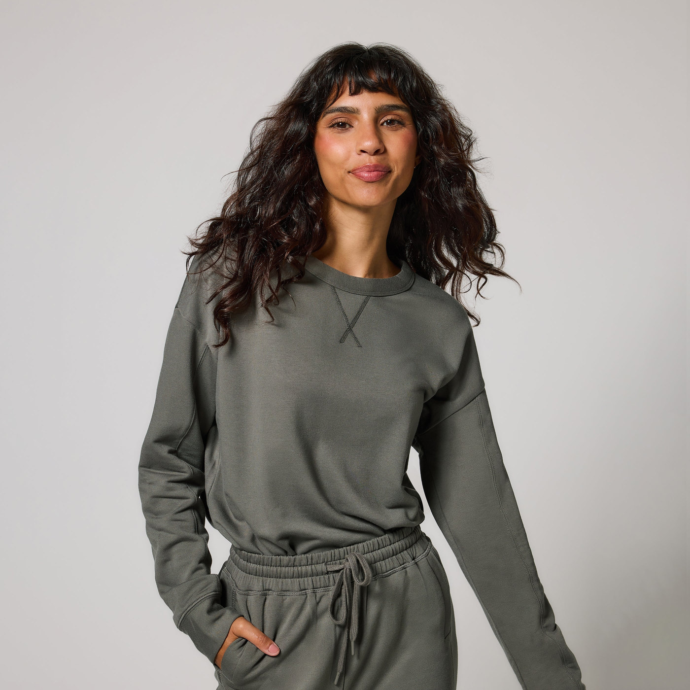 Luxus Lounge Sweatshirt - Schiefergrün