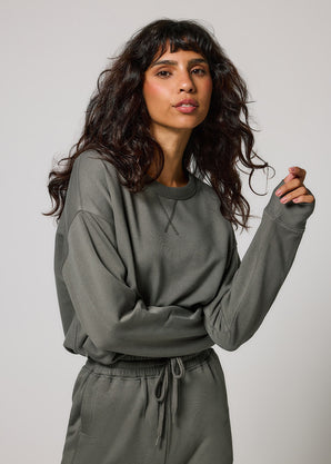Luxus Lounge Sweatshirt - Slate Green
