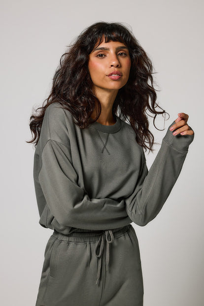 Luxus Lounge Sweatshirt - Slate Green