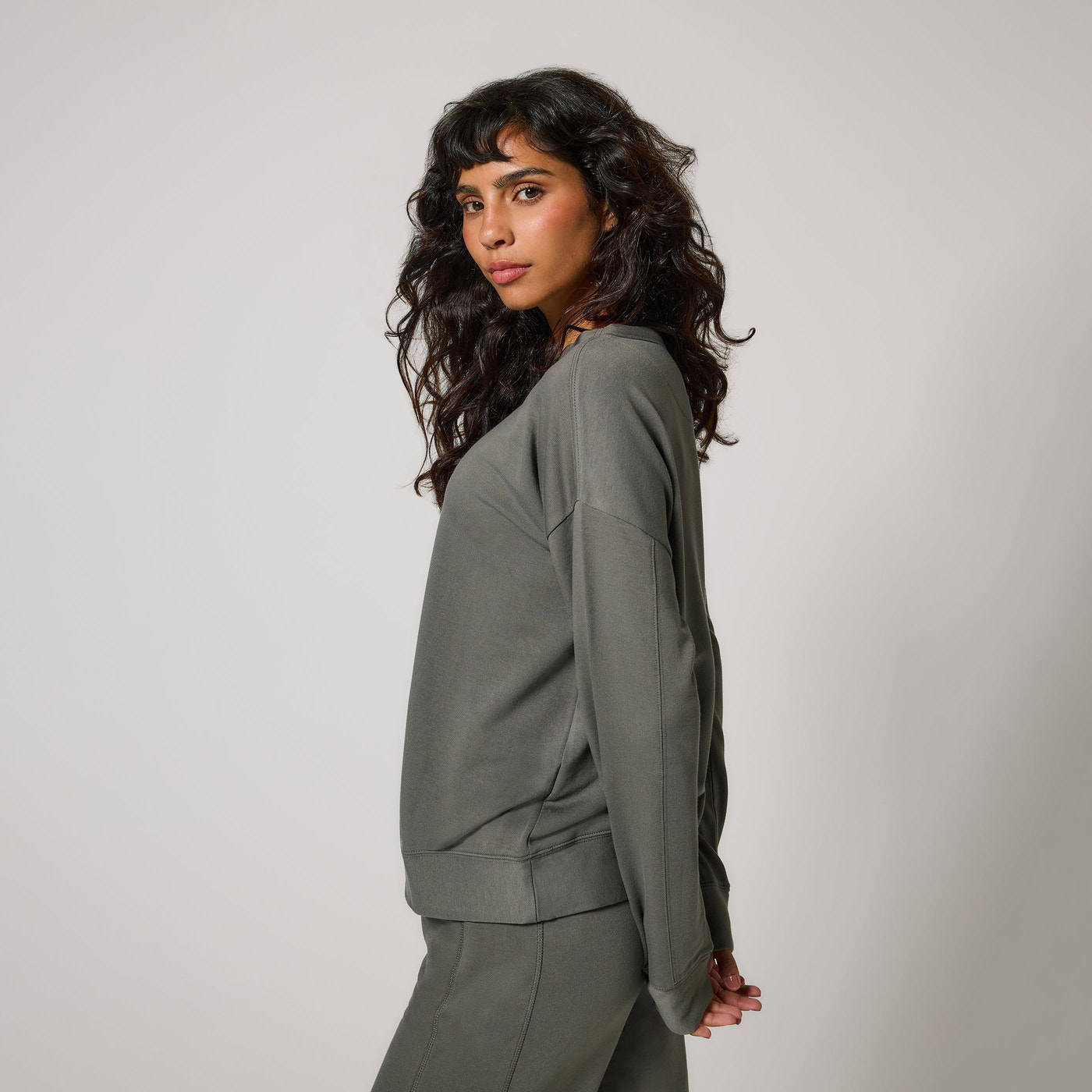 Luxus Lounge Sweatshirt - Schiefergrün