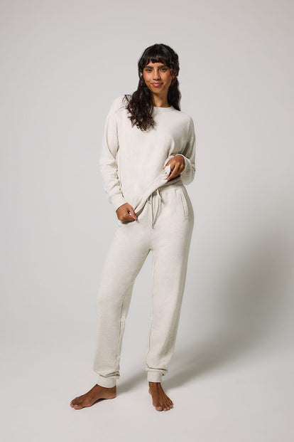 Luxus Lounge Jogginghose - Vanilla Marl