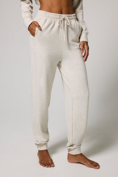 Luxus Lounge Jogginghose - Vanilla Marl