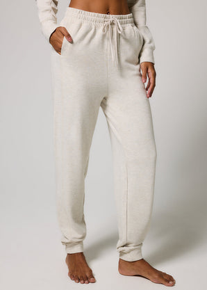 Luxus Lounge Jogginghose - Vanilla Marl