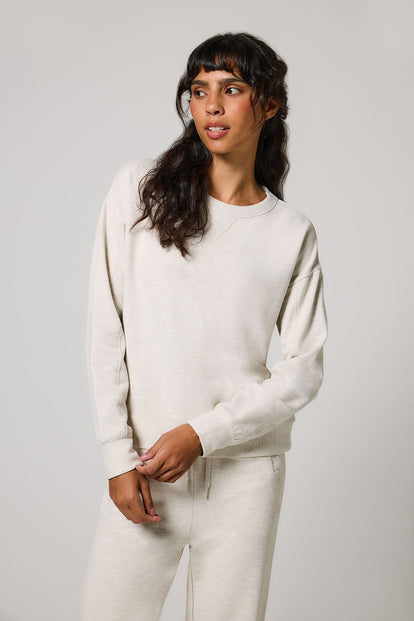 Luxus Lounge Sweatshirt - Vanilla Marl