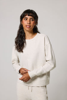 Luxus Lounge Sweatshirt - Vanilla Marl