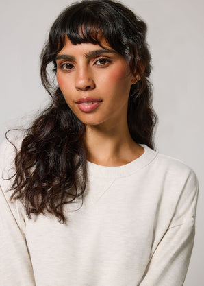 Luxus Lounge Sweatshirt - Vanilla Marl
