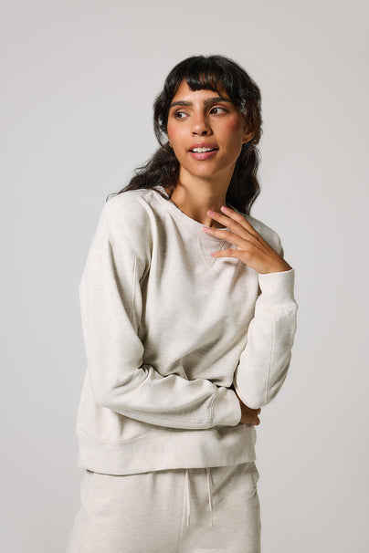 Luxus Lounge Sweatshirt - Vanilla Marl