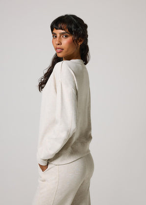 Luxus Lounge Sweatshirt - Vanilla Marl