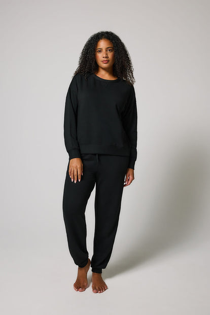 Luxus Lounge Sweatshirt - Black