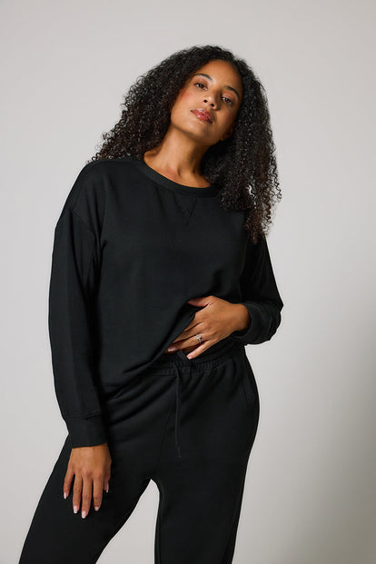 Luxus Lounge Sweatshirt - Black