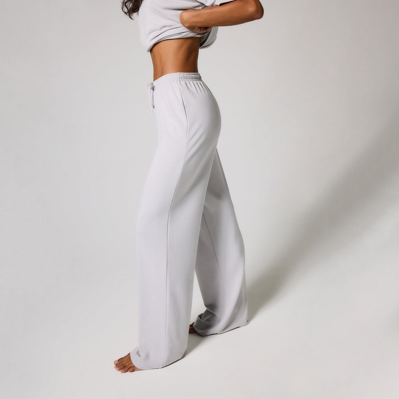 Soft Touch Lounge Set Mit Weitem Bein - Graues