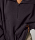 ALL SZN Übergröße 1/4 Zip Bio-Sweatshirt - Shadow Grey