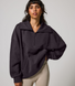ALL SZN Übergröße 1/4 Zip Bio-Sweatshirt - Shadow Grey