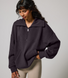 ALL SZN Übergröße 1/4 Zip Bio-Sweatshirt Curvy - Shadow Grey