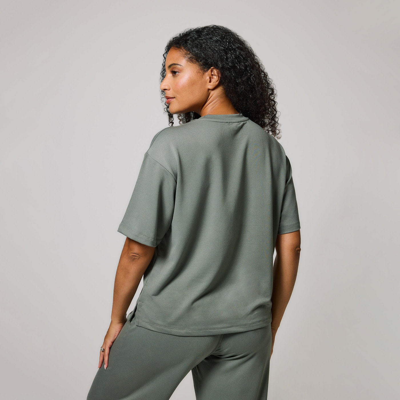 Soft Touch Lounge Set Mit Weitem Bein - Salbeigrünes