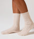 Gestrickte Socke - Beige