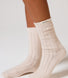 Gestrickte Socke - Beige