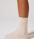 Gestrickte Socke - Beige
